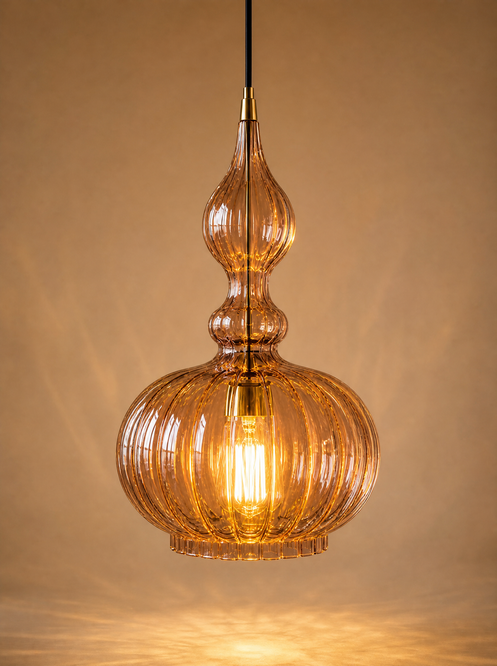 single wave glass pendant