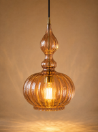 single wave glass pendant