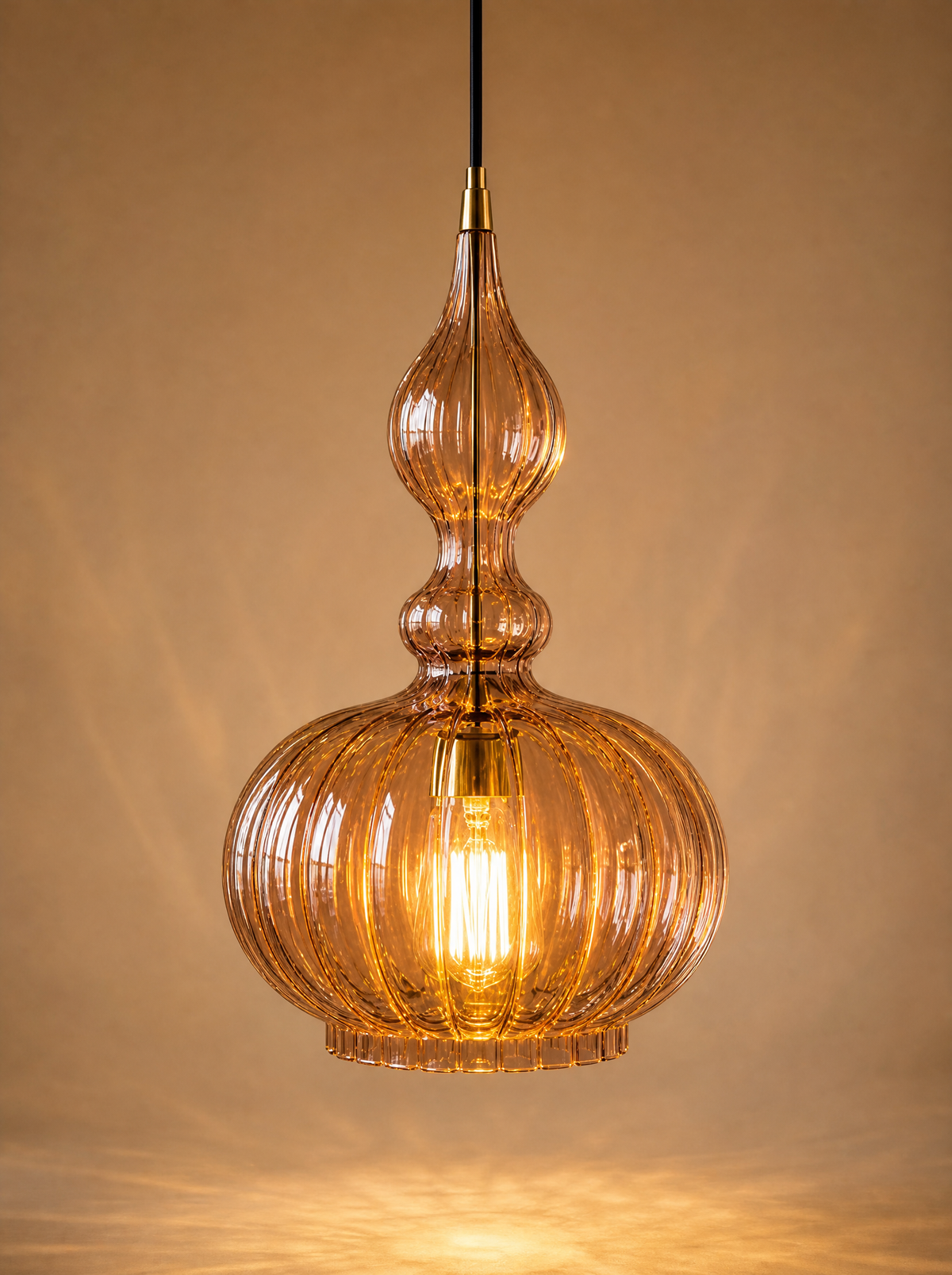 single wave glass pendant