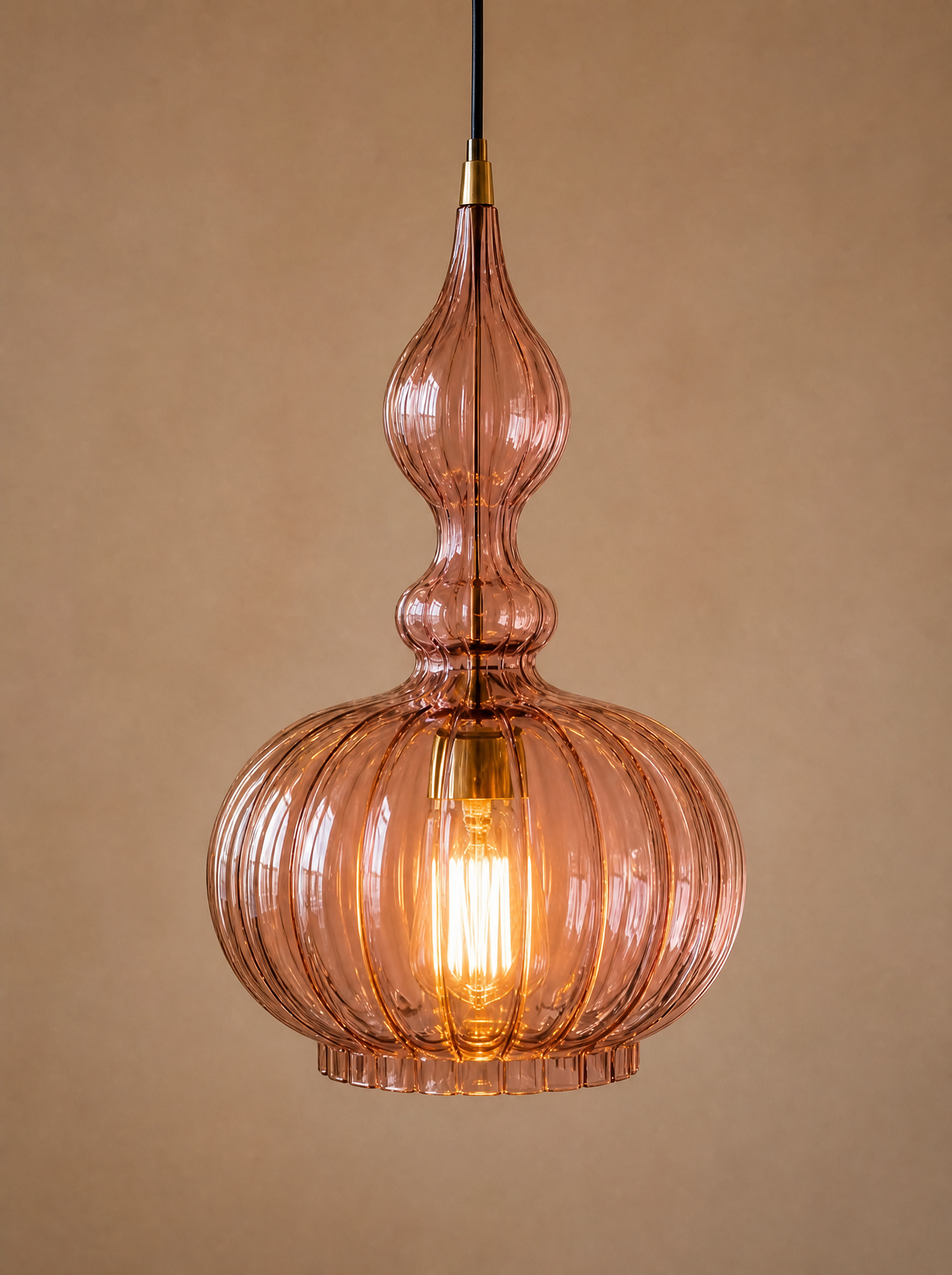 single wave glass pendant