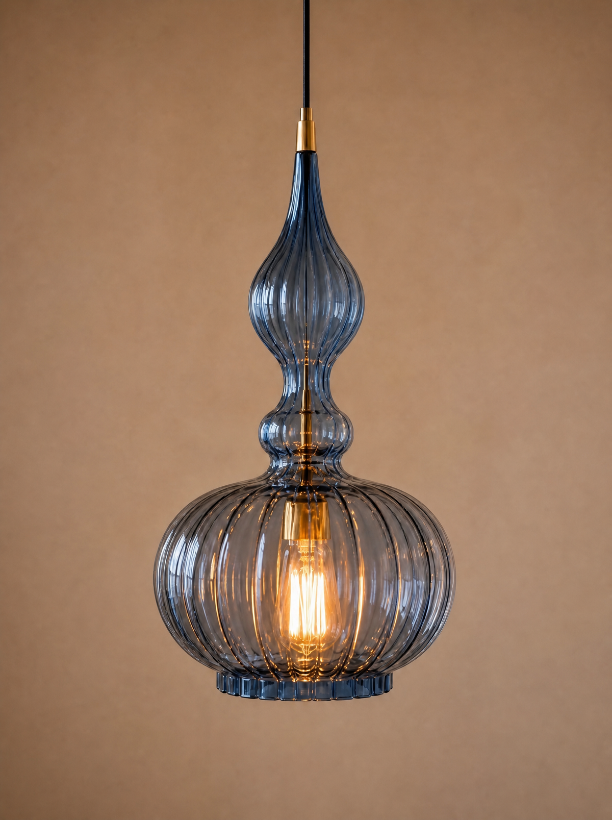 single wave glass pendant