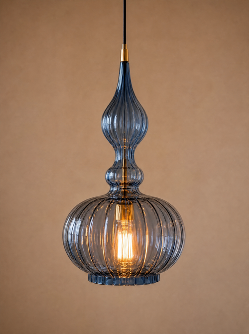 single wave glass pendant